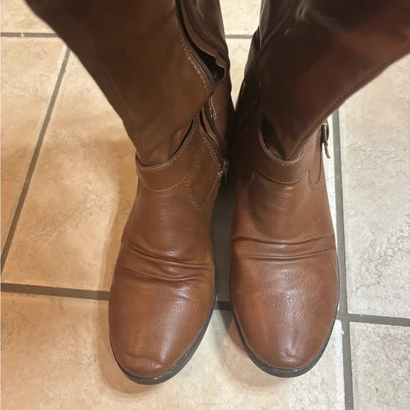 Rampage Tan Over the Knee Women’s Boots - Picture 4 of 5